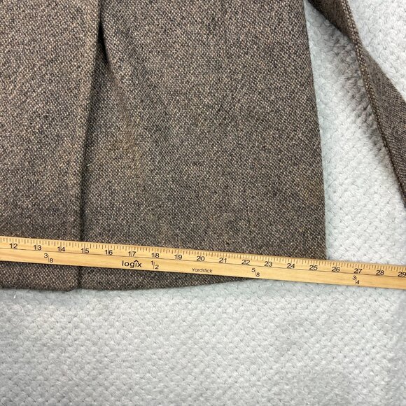 Vintage Covington Womens Coat Donegal Tweed Wool Blend Belted Outerwear Tan Sz L - Picture 9 of 16